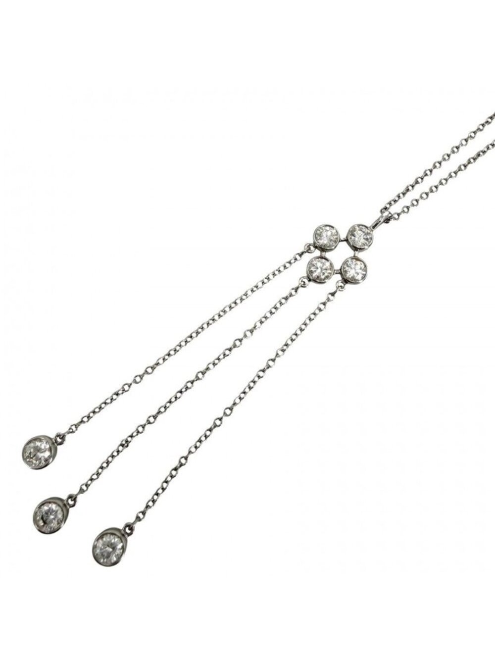 Tiffany & Co Necklace Jazz Platinum Diamond Silver